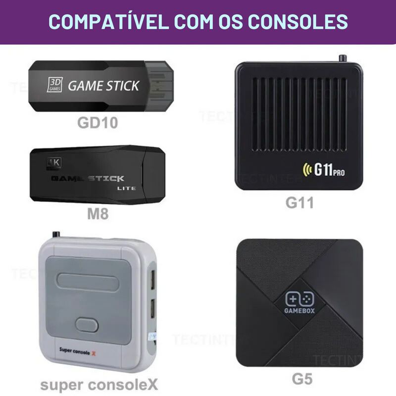 Controle Tectinter 2.4G V8 – Para Jogo Sem Limites!